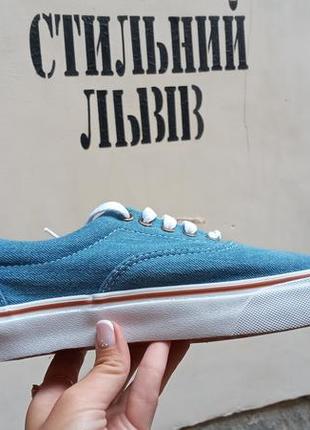 Кеді vans old skool new era sl 0038 сині джинс дитячі жіночі чоловічі