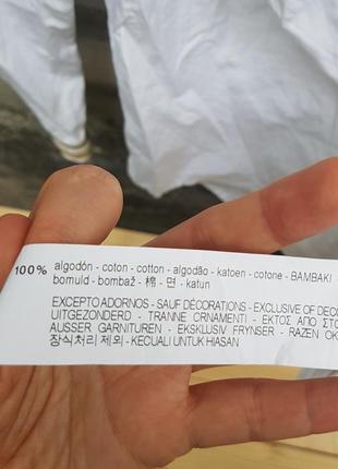 Белая хлопковая рубашка zara man испания