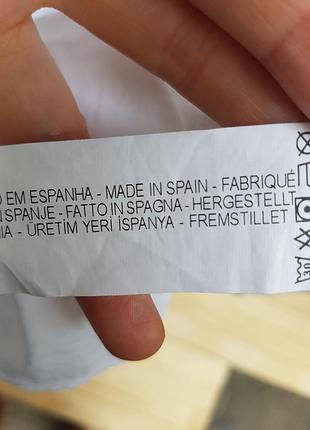Белая хлопковая рубашка zara man испания
