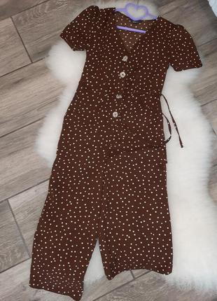 Комбез кюлоты primark , xs s горошек