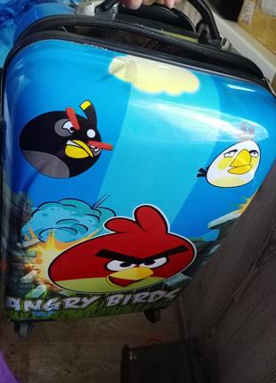 Яркий чемодан angry birds ручная кладь5 фото