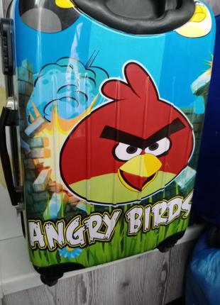 Яркий чемодан angry birds ручная кладь3 фото