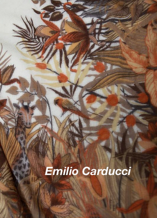 Вінтажний великий вовняну хустку шаль emilio carducci roma italy1 фото