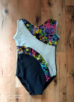 Трико боди купальник для танцев гимнастики тренировок выступлений для девочки