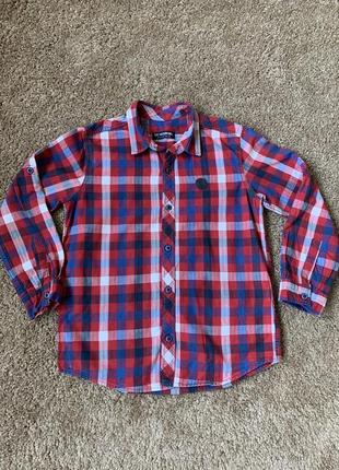 Рубашка в красную клетку утепленная  на 6-7 лет lc waikiki