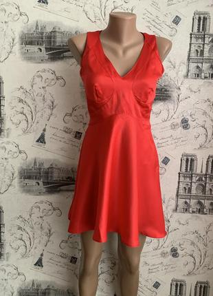 Розкішне ефектне яскраве плаття міні, дорогий люкс бренд ( на низький зріст )