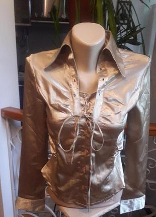 Шелковая блузка под ретро стиль