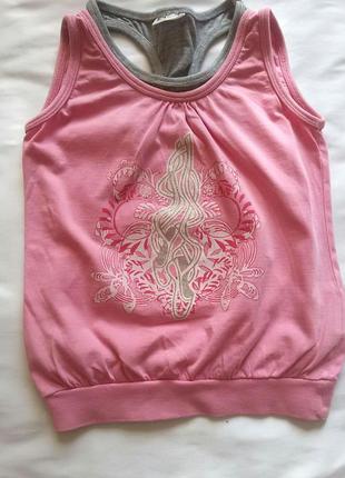 Футболка-топ для девочки на рост 116-122