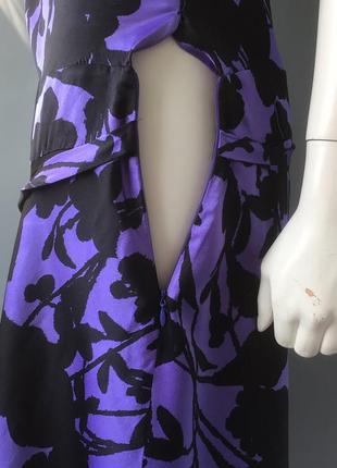 Шелковое платье (100%) с ярким красивым принтом бренда rene lezard, германия6 фото
