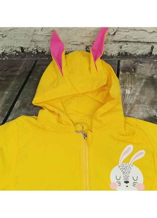 Курточка - ветровка для девочки! в двух цветах розовый и жёлтый! размеры от 80см до 130см. есть наложенный платеж!7 фото