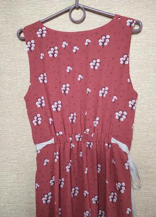 Платье сукня сарафан в цветы с завязками6 фото
