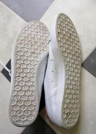 Белые кожаные кроссовки miss stan adidas8 фото