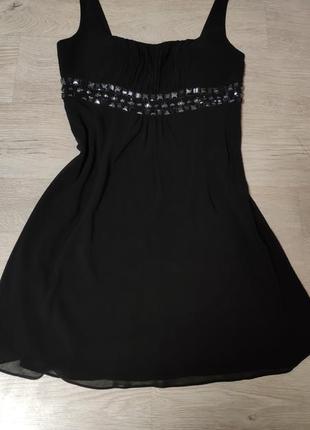 Нарядное черное вечернее платье,сарафан4 фото