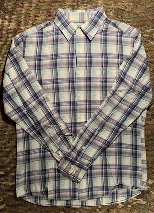 Рубашка uniqlo linen blend, оригинал, размер s1 фото