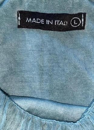 Бирюзовая шикарная футболка блуза  производитель италия7 фото