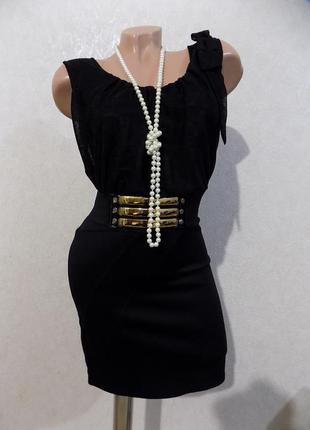 Платье мини черное италия размер 44