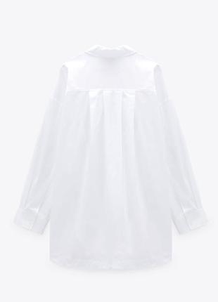 Шикарная белая рубашка оверсайз zara зара сорочка платье2 фото