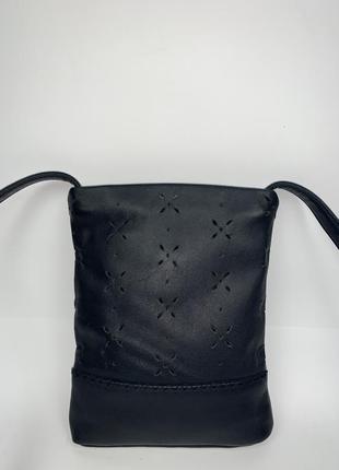Кожаная фирменная сумочка на/ через плечо marks & spencer1 фото