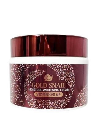 Корейский крем для лица enough gold snail moisture whitening