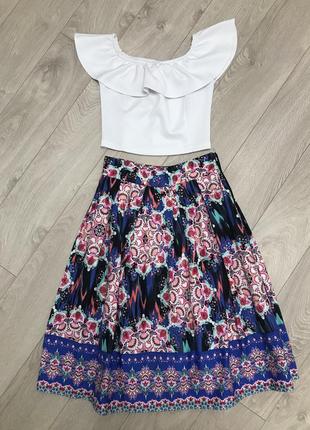 Костюм набор юбка блуза топ спідниця платье3 фото