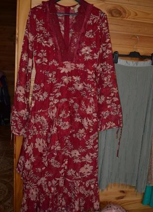 Эксклюзивное платье магазина asos, люкс линия брендов! в цветы и рюши!5 фото