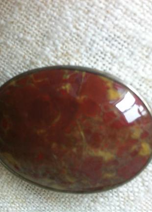 Кулон из натурального камня яшма в серебре6 фото