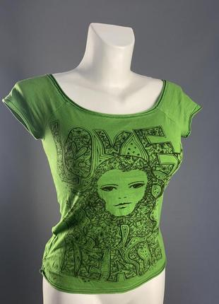 Футболка стильная review, зеленая