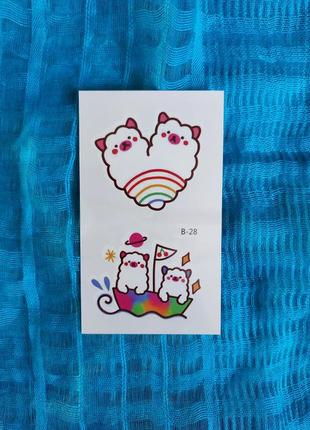 Временные татуировки флеш-тату переводилки перебивачки переводки лама