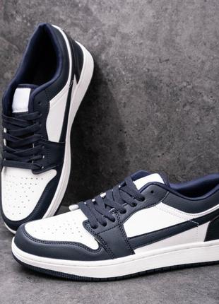Мужские кроссовки без бренда белый с синим, кроссовки вонекс роше шнуровка1 фото