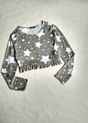 Пижамный сет  с оборками с принтом в виде звезд фирмы boohoo3 фото