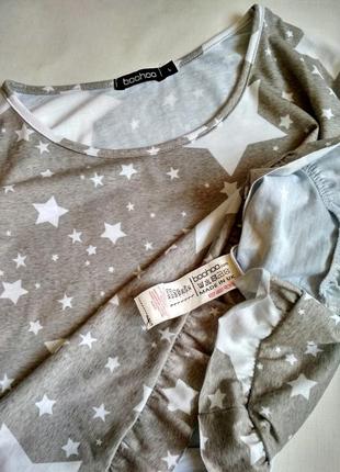 Пижамный сет  с оборками с принтом в виде звезд фирмы boohoo4 фото