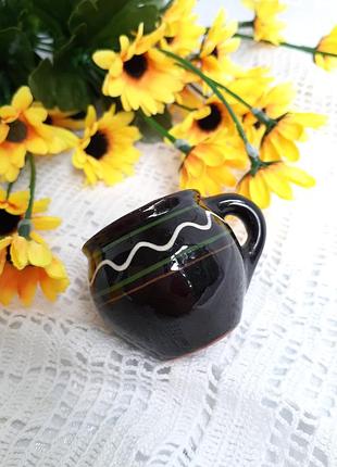 ⚱миниатюра соусник керамический декоративный горшок горшочек глина фаянс глазурь...