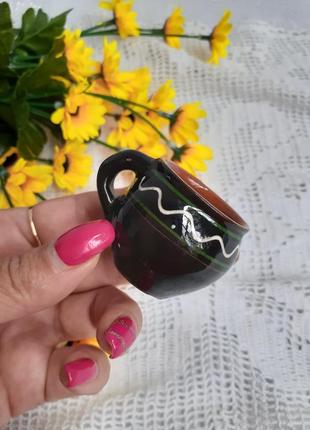 ⚱миниатюра соусник керамический декоративный горшок горшочек глина фаянс глазурь...