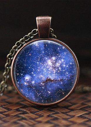 Красивий кулон "космос" з космічним принтом