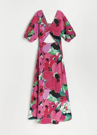 Платье в цветы, платье розовое резервед2 фото
