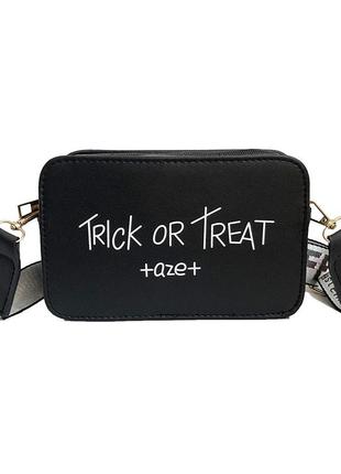 Женская сумка "трик" черная. сумочка через плечо черного цвета trick or treat6 фото