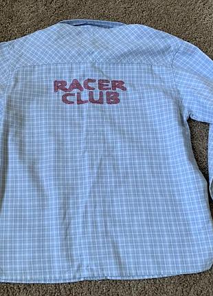 Блакитна сорочка тепла байкова на 7 років 3