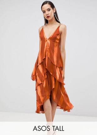 Ярусное платье-трапеция в полоску asos design5 фото