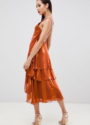 Ярусное платье-трапеция в полоску asos design10 фото