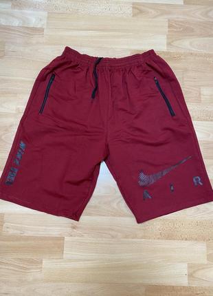 Бордові шорти з надписом «nike air”