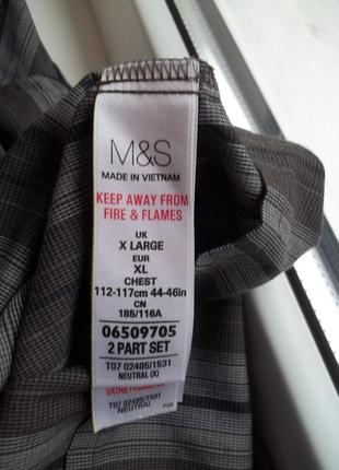 ( 52 / 54 р) marks & spencer мужская пижама летняя вьетнам новая оригинал!9 фото