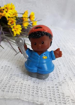 Уолтер афроамериканец механик с гаечным ключом винтаж маленькие люди фигурка little people 2002 african american walter the mechanic