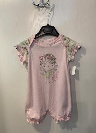 Дитячий рожевий комбінезон, розмір 6 міс