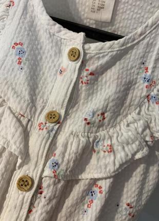 Детская легкая блуза h&m, размер 9-12 мес4 фото