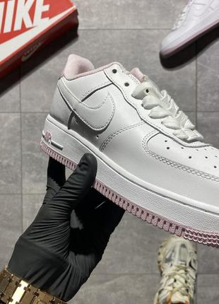 Кросівки nike air force 1 low white violet5 фото