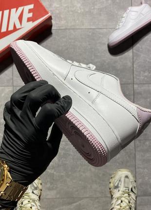 Кросівки nike air force 1 low white violet3 фото