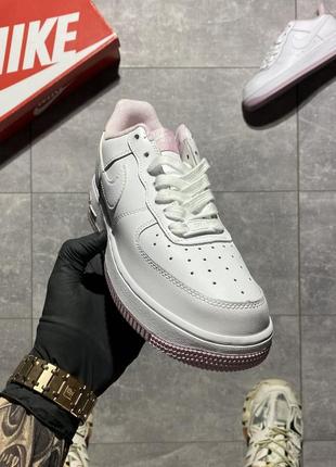 Кросівки nike air force 1 low white violet2 фото