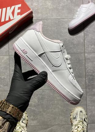 Кросівки nike air force 1 low white violet1 фото