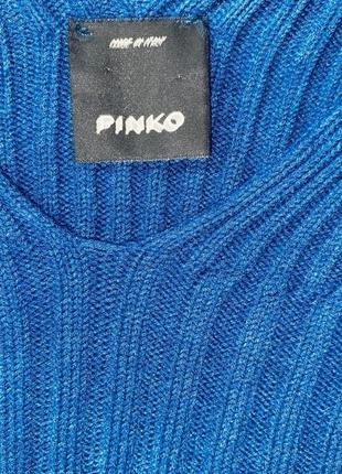 Темно синяя кофта с v вырезом в рубчик оригинал pinko made in italy9 фото