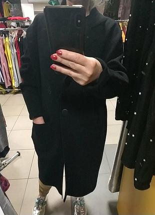 Пальто демисезонное кардиган трикотажный